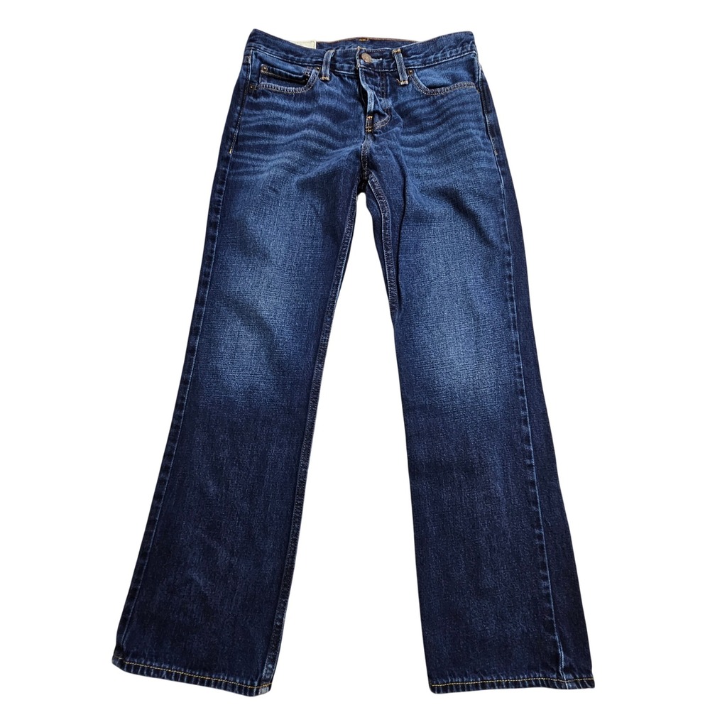 Hollister Jeans 29x30 Dark Wash Blue Button Fly The Hollister Bootcut